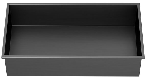 Polysan Polysan, INSERTA zapuštěná police do obkladu, 510x270mm, nerez ocel, gun metal, 1301-53B