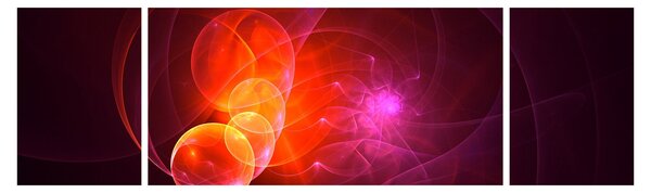 Moderní obraz růžové abstrakce (170x50 cm)