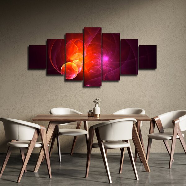 Moderní obraz růžové abstrakce (210x100 cm)