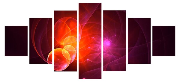 Moderní obraz růžové abstrakce (210x100 cm)