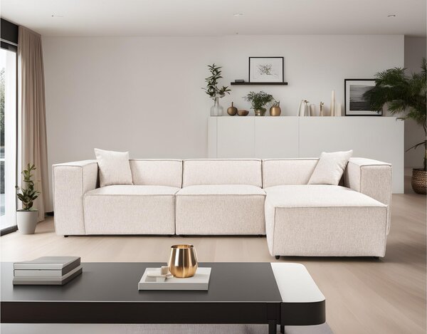 Rohová sedačka Lorella (světlohnědá). Akce -25%