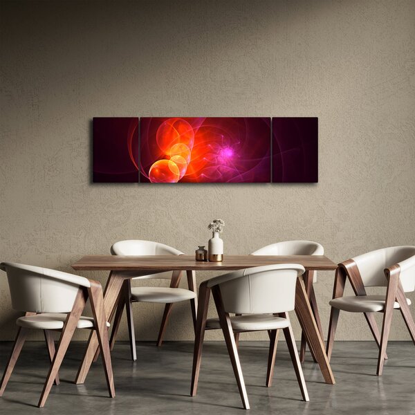 Moderní obraz růžové abstrakce (170x50 cm)