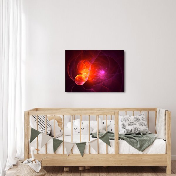 Moderní obraz růžové abstrakce (70x50 cm)