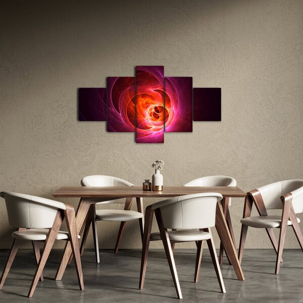 Moderní obraz růžové abstrakce (125x70 cm)