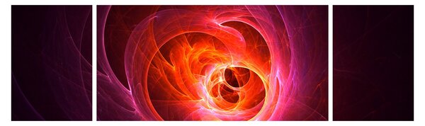 Moderní obraz růžové abstrakce (170x50 cm)
