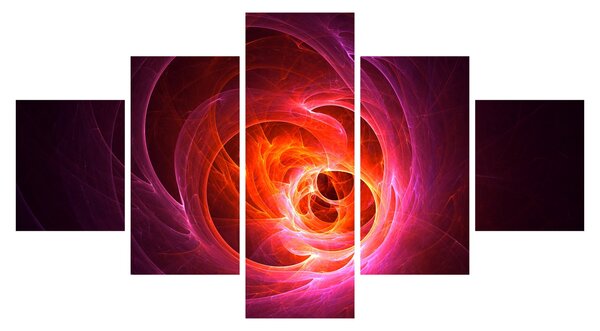Moderní obraz růžové abstrakce (125x70 cm)