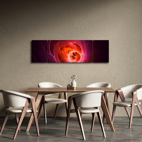 Moderní obraz růžové abstrakce (170x50 cm)