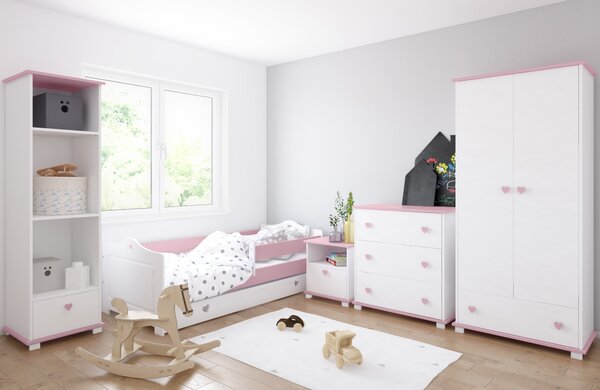 Dětská sestava Klasik včetně postele s úložným prostorem ( 5 el. ) Velikost postele: 140x80, Barevné provedení: Šedá