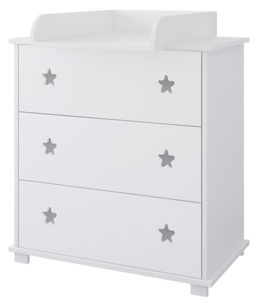 Dětská komoda se třemi šuplíky hvězdičky Barevné provedení: Modrá