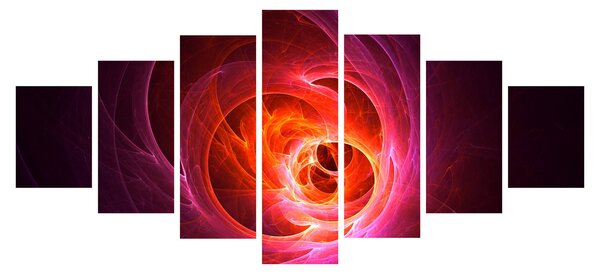 Moderní obraz růžové abstrakce (210x100 cm)