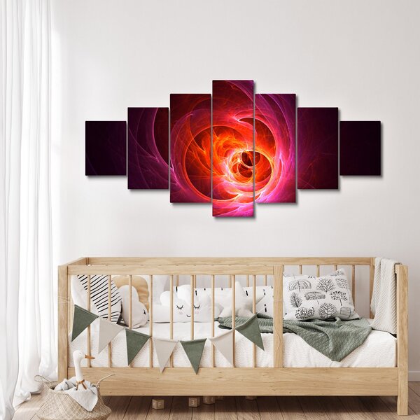 Moderní obraz růžové abstrakce (210x100 cm)