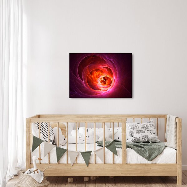 Moderní obraz růžové abstrakce (70x50 cm)