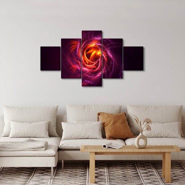 Obraz svítící moderní abstrakce (125x70 cm)
