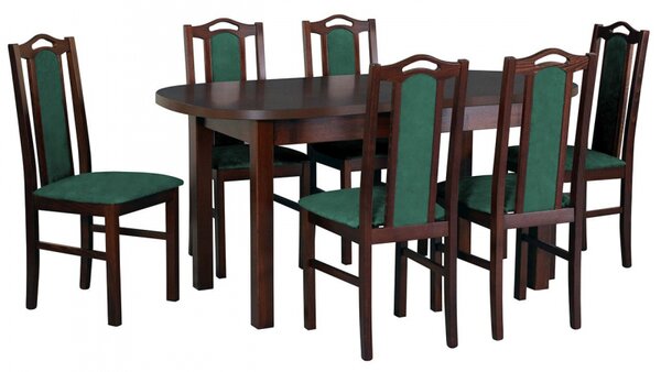 Rozkládací stůl se 6 židlemi - AL56, Barva dřeva: sonoma, Potah: 23x - Kronos 19 Mirjan24 5902928105971