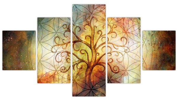 Abstraktní obraz stromu (125x70 cm)
