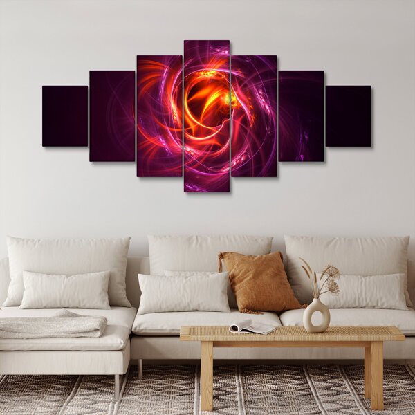 Obraz svítící moderní abstrakce (210x100 cm)