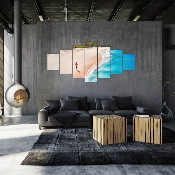 Obraz - Plážový běh (210x100 cm)