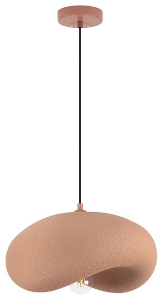 Nova Luce Terakotově oranžové závěsné světlo Bambel 40 x 32 cm