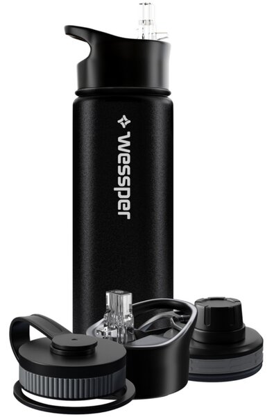 Láhev na pití Termo ocel černá 500ml Wessper