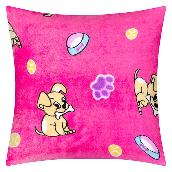 BELLATEX Polštářek ELLÍK - dětský motiv Růžová, Béžová 35x40 cm