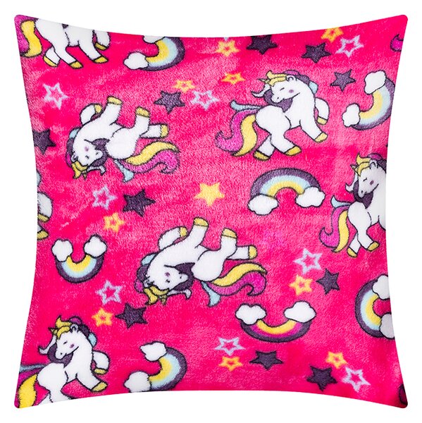 BELLATEX Polštářek ELLÍK - dětský motiv Růžová, Bílá 35x40 cm