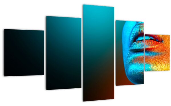 Obraz - Třpytivý obličej (125x70 cm)