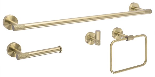 Sada koupelnových doplňků GRID Brush Gold 4 díly