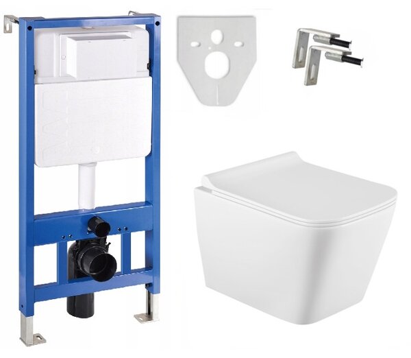 Závěsný set Mexen Fenix + WC TEO Rimless 51 x 35 cm + pomalu padající deska Slim, 60100 + 30850700