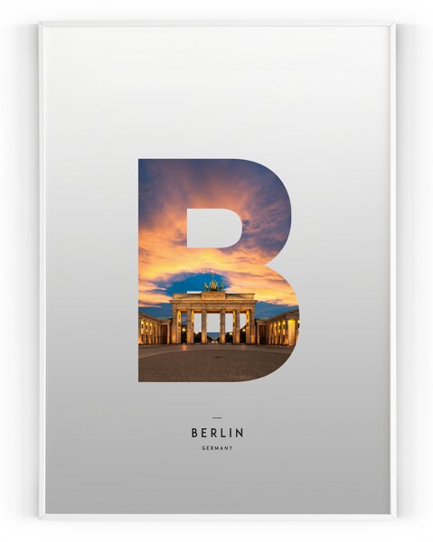 Plakát / Obraz Berlin Pololesklý saténový papír A4 - 21 x 29,7 cm