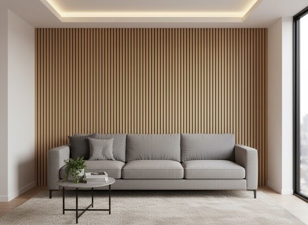 Horve Akustický panel 2700 x 605 mm - bílý dub