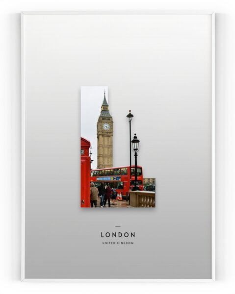 Plakát / Obraz London Tiskové plátno A4 - 21 x 29,7 cm