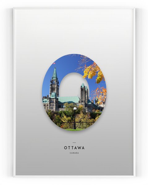 Plakát / Obraz Ottawa Pololesklý saténový papír A4 - 21 x 29,7 cm