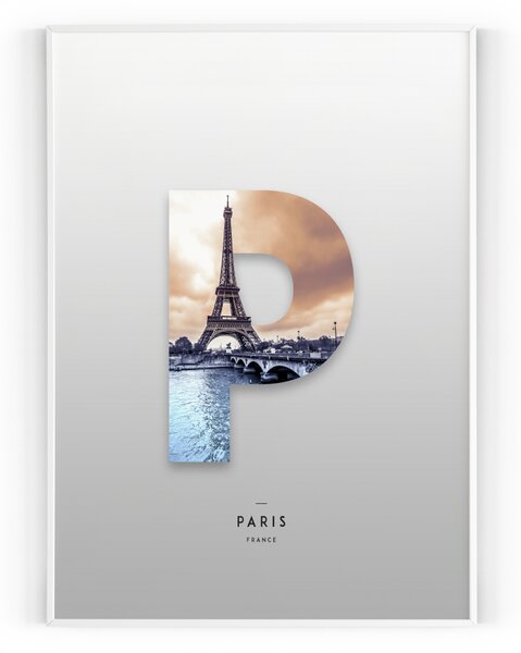 Plakát / Obraz Paris A4 - 21 x 29,7 cm Pololesklý saténový papír