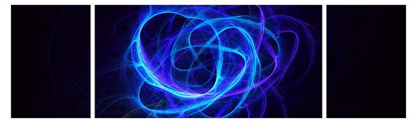 Obraz modrého abstraktního klubíčka (170x50 cm)