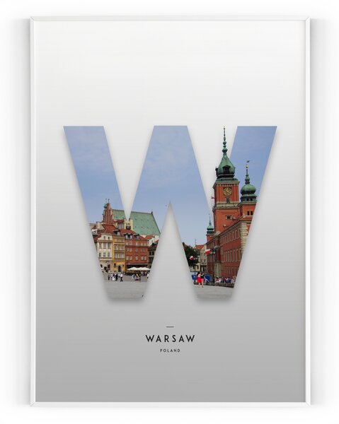 Plakát / Obraz Warsaw A4 - 21 x 29,7 cm Pololesklý saténový papír