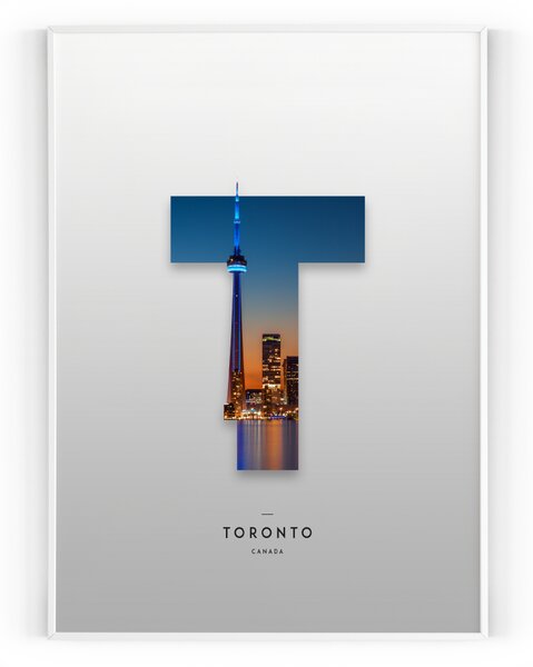 Plakát / Obraz Toronto Pololesklý saténový papír A4 - 21 x 29,7 cm