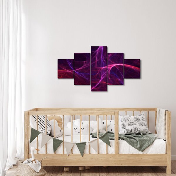 Abstraktní obraz křivek (125x70 cm)