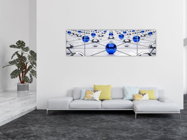Obraz pospojovaných koulí (170x50 cm)