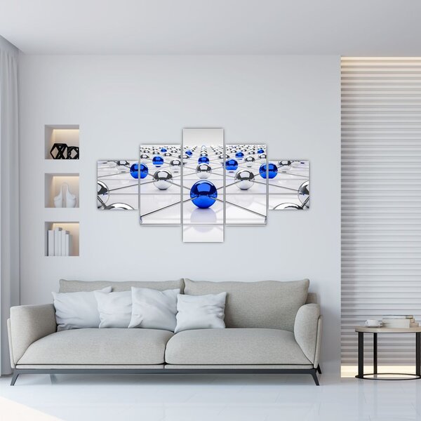 Obraz pospojovaných koulí (125x70 cm)