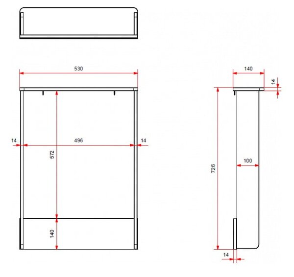 Bílý přebalovací pult (hloubka vhodné komody 57 cm) Amori – Vipack