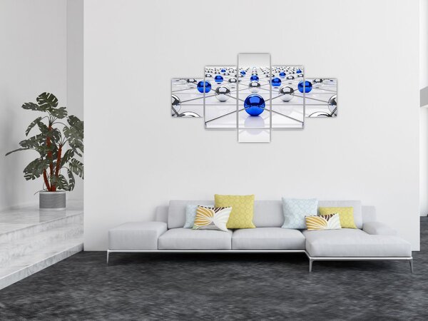 Obraz pospojovaných koulí (125x70 cm)