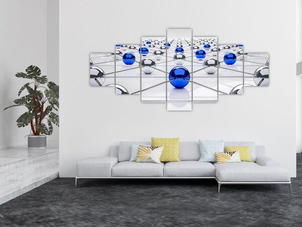 Obraz pospojovaných koulí (210x100 cm)