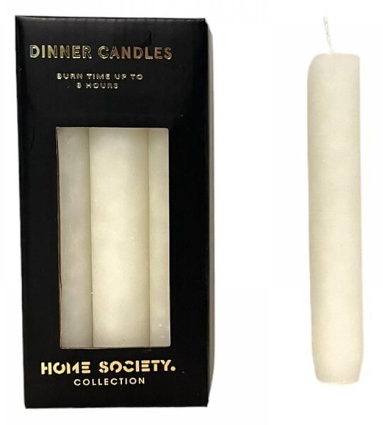 Home Society Svíčka kónická bílá sada 6ks