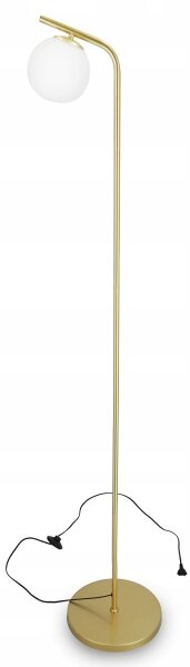 Stojací lampa 1xE27/40W/230V zlatá/bílá