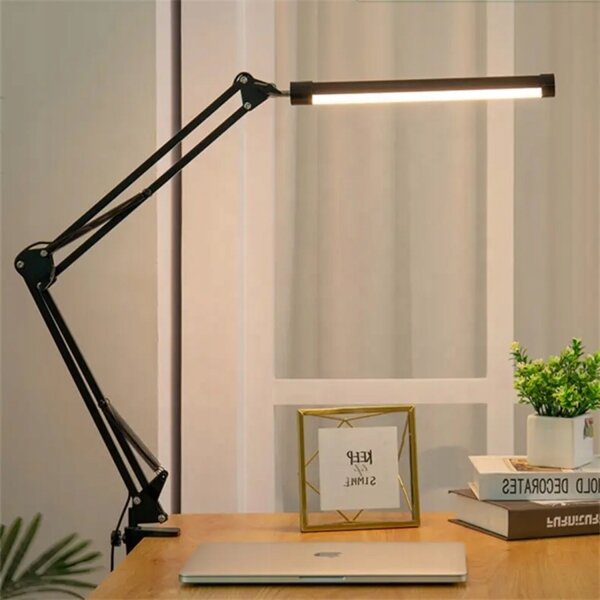 LED Stmívatelná stolní lampa s klipem LED/10W/5V 3000/4000/6000K černá