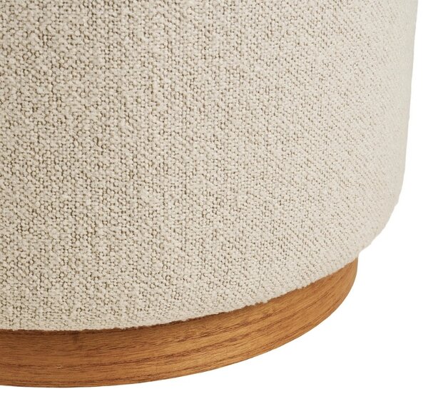 -25 % Dny MOMENTI– Nordic Living Bílý bouclé taburet Dally 50 cm