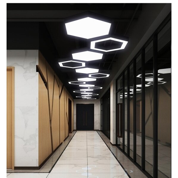 LED Lustr na lanku LED/20W/230V černá