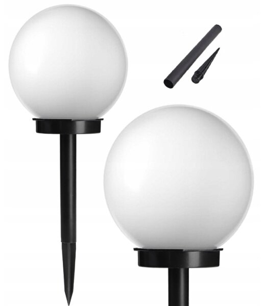 LED Solární lampa LED/1,2V 6500K 200 mAh pr. 10 cm IP44 bílá/černá