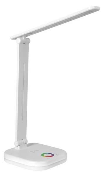 LED RGBW Stmívatelná stolní lampa s bezdrátovým nabíjením LED/7W/5V USB bílá