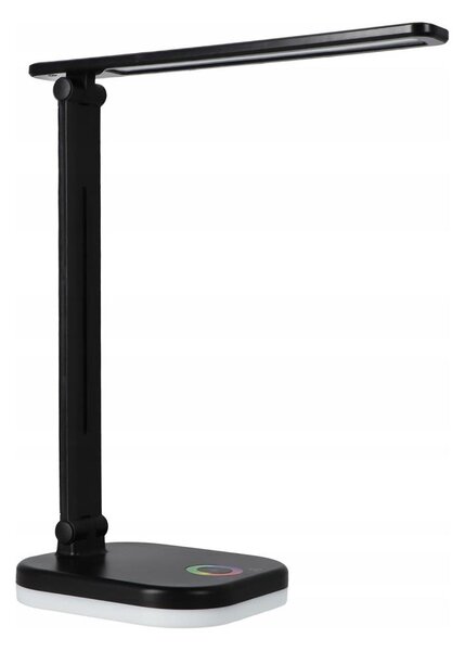 LED RGBW Stmívatelná stolní lampa s bezdrátovým nabíjením LED/7W/5V USB černá